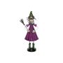 Élément décoratif d'Halloween: petite sorcière MYSTERY avec balai et chapeau, 100cm