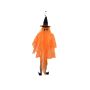 Élément décoratif d'Halloween: fantôme JEGOR avec chapeau de sorcière, LED, orange, 150cm