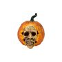 Élément décoratif d'Halloween: citrouille QUAX avec visage de zombie, orange, LED, Ø26cm