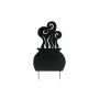 Élément décoratif d'Halloween: silhouette de chaudron de sorcière SPOOKY CAULDRON, métal, noir, 83cm