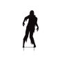 Élément décoratif d'Halloween: silhouette d'homme SPOOKY ZOMBIE, métal, noir, 135cm