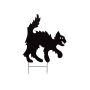 Élément décoratif d'Halloween: silhouette de chat SPOOKY CAT, métal, noir, 53cm