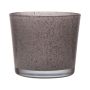 Cache-pot en verre ALENA GRANIT, granit gris, 19cm, Ø19cm