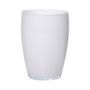 Vase rond en verre HENRY, blanc, 20cm, Ø14cm