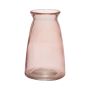 Vase à fleurs TIBBY en verre, rose pâle-transparent, 14,5cm, Ø9,5cm