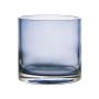 Verre à bougie SANSA EARTH, bleu-transparent, 11cm, Ø11,5cm