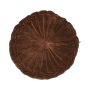 Coussin rond / Pouf BELLONA, brun chocolat, 10x40cm