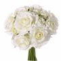 Bouquet de roses artificielles ROSILA, blanc, 25cm, Ø20cm