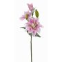 Fleur artificielle Lys ISALIE, rose-blanc, 80cm, Ø13-16cm