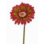 Gerbera fleur artificielle ANNEMARIE, rouge-vert, 50cm, Ø10cm