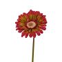 Gerbera fleur artificielle ANNEMARIE, rouge-vert, 50cm, Ø10cm