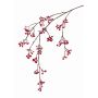 Branche décorative de symphorine GESA avec baies, rouge, 120cm