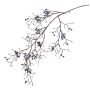 Branche décorative de symphorine GESA avec baies, bleu, 100cm