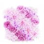 Tapis de roses, dahlias et hortensias artificiels EVOLET, rose, 30x30cm