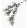 Branche de sapin décorative CALEB avec pommes de pin, givrée, 80cm