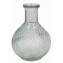 Vase à fleurs DONKA, motif losange fin, boule/rond, transparent, 15cm, Ø4,5cm/Ø11cm