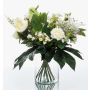 Bouquet artificiel FEME, blanc-vert, 60cm, Ø40cm