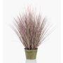 Herbe artificielle Lampenputzer OVIDIO, panicules, pot en zinc, rose-vert, 100cm