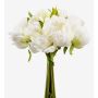 Bouquet de pivoines artificielles WILO, blanc-vert, 25cm