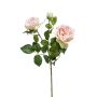 Fleur en tissu branche de rose CALISTA, rose, 60cm