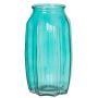 Petit vase à fleurs AMORY en verre, turquoise-transparent, 22cm, Ø12cm