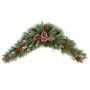 Arche de porte décorative en sapin MARLIES, crossdoor, difficilement inflammable, enneigé, 90cm
