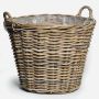 Panier en rotin CATELYNN, gris-marron, 40cm, Ø45cm