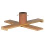 Support à sapin de Noël en bois JORDI pour sapins artificiels, marron foncé, 19cm, Ø53cm