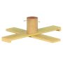 Support pour sapin de Noël en bois JORDI pour sapins artificiels, marron clair, 17cm, Ø69cm