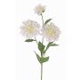 Dahlia synthétique ANJULIKA, blanc, 75cm, Ø6-12cm