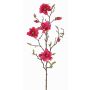 Branche de magnolia artificielle MARGA, fuchsia, 80cm, Ø7-8cm