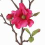 Branche de magnolia artificielle MARGA, rose vif, 80 cm, Ø 7-8 cm