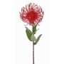 Coussin à épingles artificiel Protea BAILY, rouge, 55 cm, Ø 10 cm