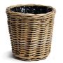 Cache-pot en osier NICOLINA, beige, 24cm, Ø26cm