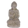 Figurine de Bouddha SHANTA, assis en train de méditer, gris, 45cm