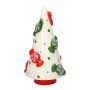 Figurine décorative sapin CRUMB en céramique, avec des bonbons, rouge-blanc-vert, 23,6cm, Ø11,8cm