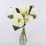 Bouquet de magnolias artificiels KAYLE, crème-blanc, 30cm, Ø25cm
