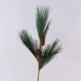 Branche de pin en plastique AZMERA avec des pommes de pin, vert, 65cm
