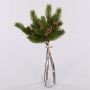 Fausses branches de sapin BERHANE en botte avec des pommes de pin, vert, 35cm