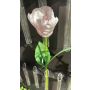 Tulipe perroquet artificielle PETSCHORA, blanc-rose, 65cm