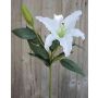 Fleur en tissu « lys tigre » MELIHA, blanche, 75 cm, Ø 20 cm
