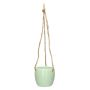 Suspension à fleurs en dolomite DOMINGOS, menthe, 7/36 cm, Ø 8,3 cm