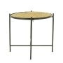Table d'appoint ronde industrielle AMARACHI, brun-noir, 32cm, Ø34cm