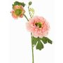 Branche synthétique de renoncule SAGARA, rose-vert, 45cm, Ø5-9cm