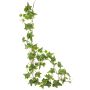 Guirlande de lierre décorative BESSIE, collection écologique, vert-blanc, 160cm