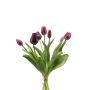 Bouquet de tulipes artificielles assorties LONA, rouge-rouge bordeaux, 40cm