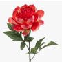 Fleur synthétique pivoine TWOLER, corail, 60cm, Ø13cm