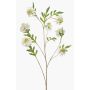 Branche artificielle de scabieuse RUXTER, blanche, 110cm, Ø7-9cm