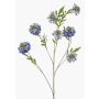 Branche synthétique de scabieuse RUXTER, bleu-lilas-vert, 110cm, Ø7-9cm