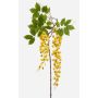 Grande fleur artificielle: branche de glycine NISSRINE avec fleurs, jaune, 145cm